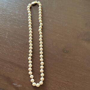 Vintage Monet Classic Ivory Pearl Necklace
